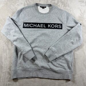 Michael Kors Gray Crewneck with Black Logo Panel